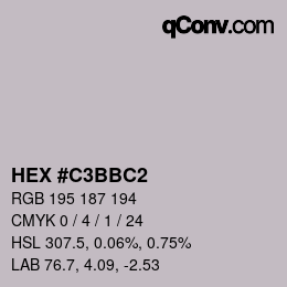 Color code: HEX #C3BBC2 | qconv.com