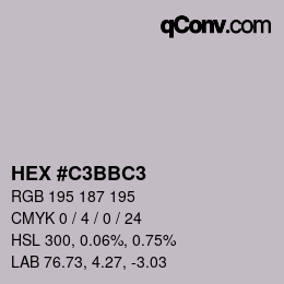 Color code: HEX #C3BBC3 | qconv.com
