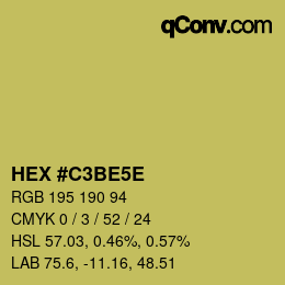 Color code: HEX #C3BE5E | qconv.com