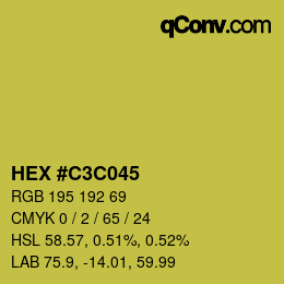 Color code: HEX #C3C045 | qconv.com