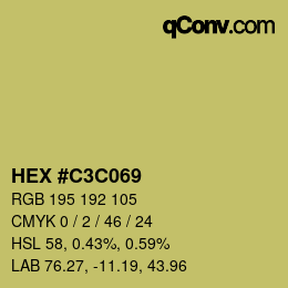 Color code: HEX #C3C069 | qconv.com