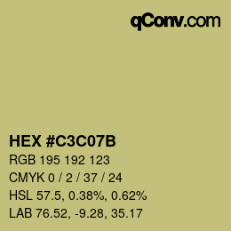 Color code: HEX #C3C07B | qconv.com