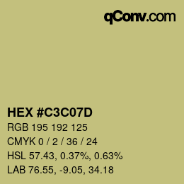 Color code: HEX #C3C07D | qconv.com