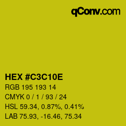 Color code: HEX #C3C10E | qconv.com