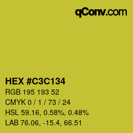 Color code: HEX #C3C134 | qconv.com