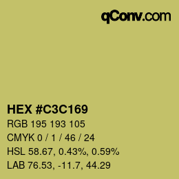 Color code: HEX #C3C169 | qconv.com