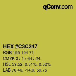 Color code: HEX #C3C247 | qconv.com