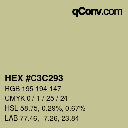 Color code: HEX #C3C293 | qconv.com