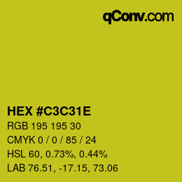 Color code: HEX #C3C31E | qconv.com