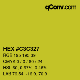 Color code: HEX #C3C327 | qconv.com