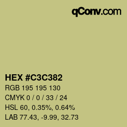 Color code: HEX #C3C382 | qconv.com