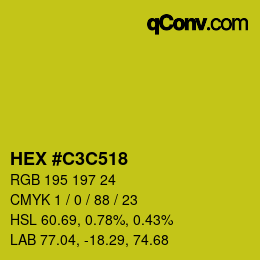 Color code: HEX #C3C518 | qconv.com