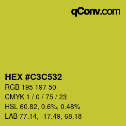 Color code: HEX #C3C532 | qconv.com