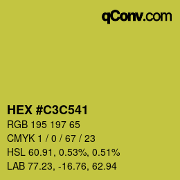 Color code: HEX #C3C541 | qconv.com