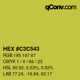 Color code: HEX #C3C543 | qconv.com