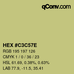 Color code: HEX #C3C57E | qconv.com