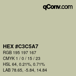 Farbcode: HEX #C3C5A7 | qconv.com