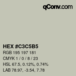 Color code: HEX #C3C5B5 | qconv.com