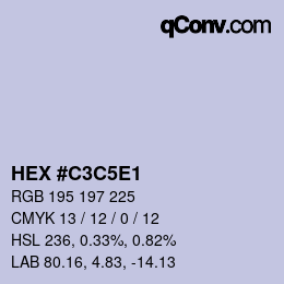 Color code: HEX #C3C5E1 | qconv.com
