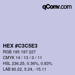Código de color: HEX #C3C5E3 | qconv.com