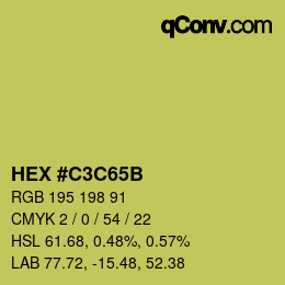 Color code: HEX #C3C65B | qconv.com
