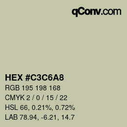 Color code: HEX #C3C6A8 | qconv.com