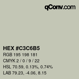 Color code: HEX #C3C6B5 | qconv.com