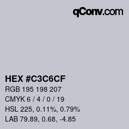 Color code: HEX #C3C6CF | qconv.com
