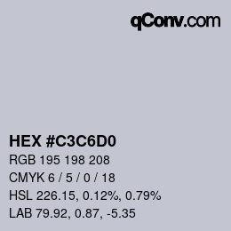 Color code: HEX #C3C6D0 | qconv.com