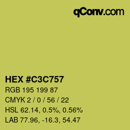 颜色代码: HEX #C3C757 | qconv.com