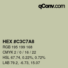 Farbcode: HEX #C3C7A8 | qconv.com