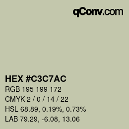 Color code: HEX #C3C7AC | qconv.com