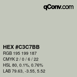 Color code: HEX #C3C7BB | qconv.com