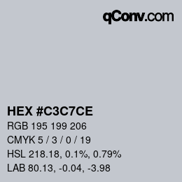 Color code: HEX #C3C7CE | qconv.com