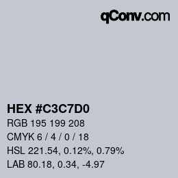 Color code: HEX #C3C7D0 | qconv.com