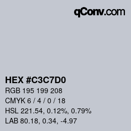 Farbcode: HEX #C3C7D0 | qconv.com