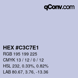 Color code: HEX #C3C7E1 | qconv.com