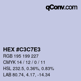 カラーコード: HEX #C3C7E3 | qconv.com