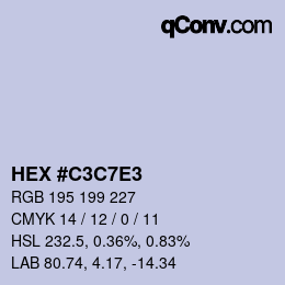 Color code: HEX #C3C7E3 | qconv.com