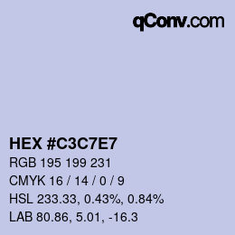 Color code: HEX #C3C7E7 | qconv.com