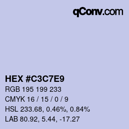 Color code: HEX #C3C7E9 | qconv.com