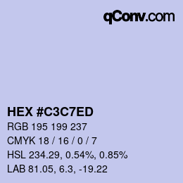 Color code: HEX #C3C7ED | qconv.com