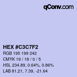 Color code: HEX #C3C7F2 | qconv.com