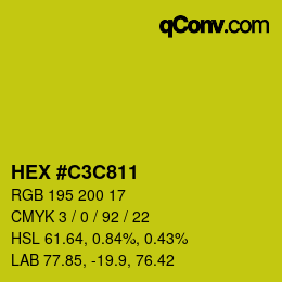 Color code: HEX #C3C811 | qconv.com