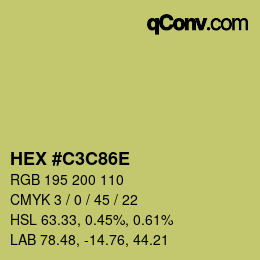 Color code: HEX #C3C86E | qconv.com
