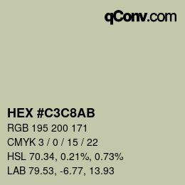 Color code: HEX #C3C8AB | qconv.com