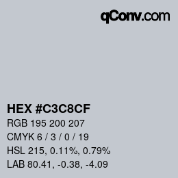 Color code: HEX #C3C8CF | qconv.com