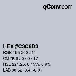 Color code: HEX #C3C8D3 | qconv.com