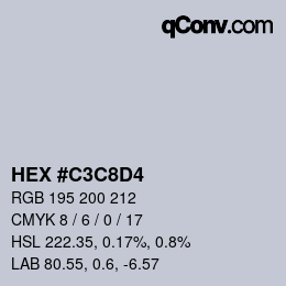 Color code: HEX #C3C8D4 | qconv.com