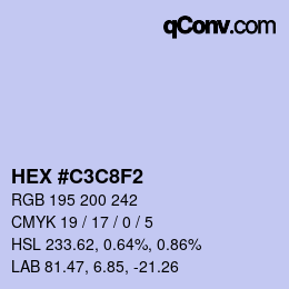 Color code: HEX #C3C8F2 | qconv.com